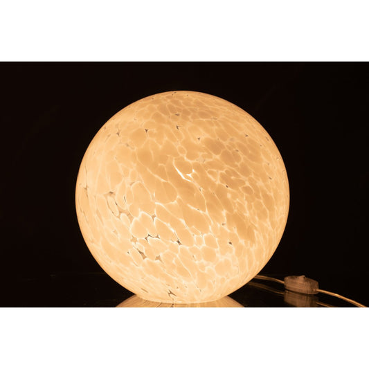 J-Line lamp Dany Vlekken Rond - glas - wit - large
