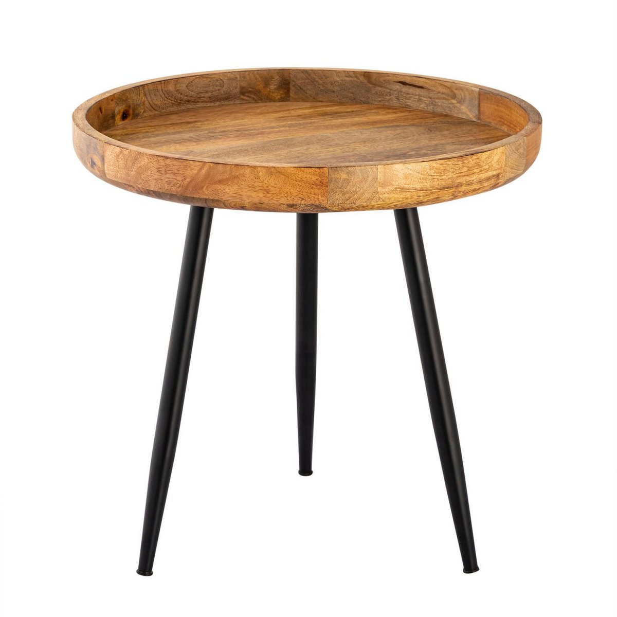 Bijzettafel rond Vancouver mangohout Ø40 of 50 cm