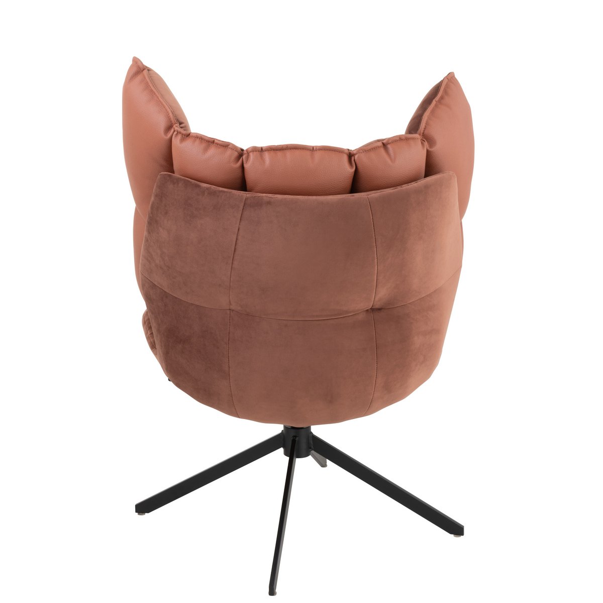 J-Line stoel Relax Kussen Op Frame - textiel/metaal - roest - bruin