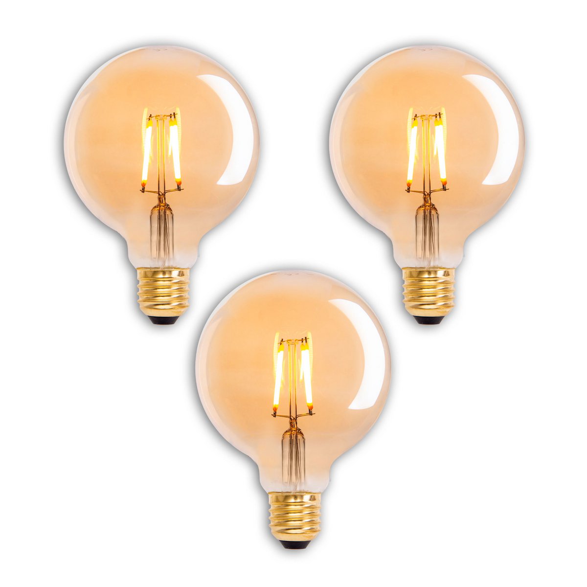 Set van 3 LED-lampen Fitting E27 4 Watt