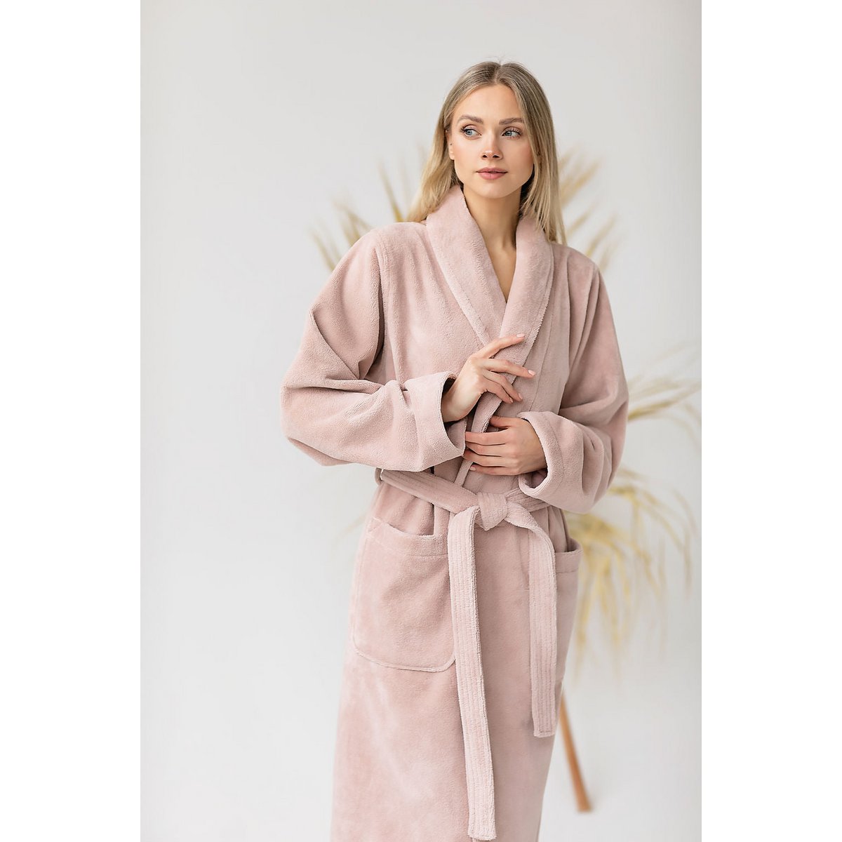 Teddy badjas Misty Pink