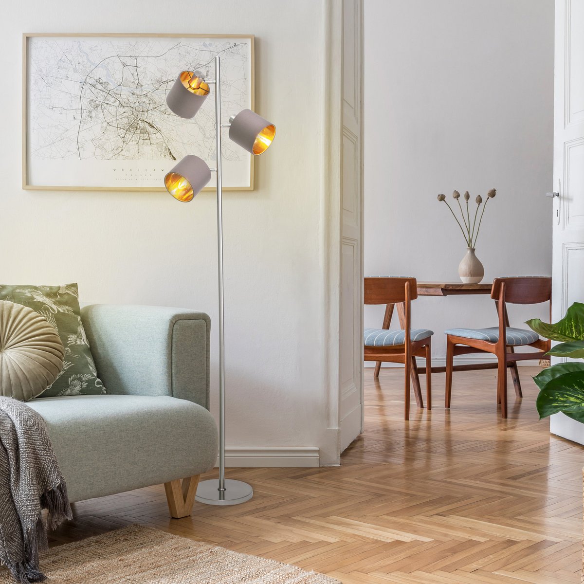 Staande lamp "Maron" hoogte 153 cm