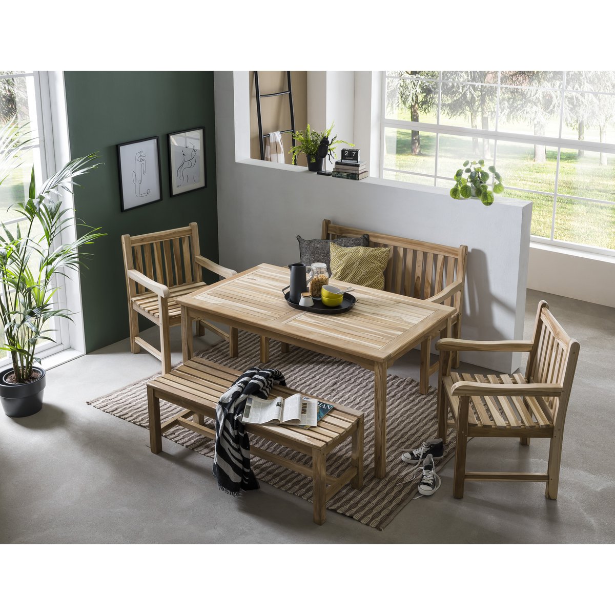 Tuinset, 5-delig teak