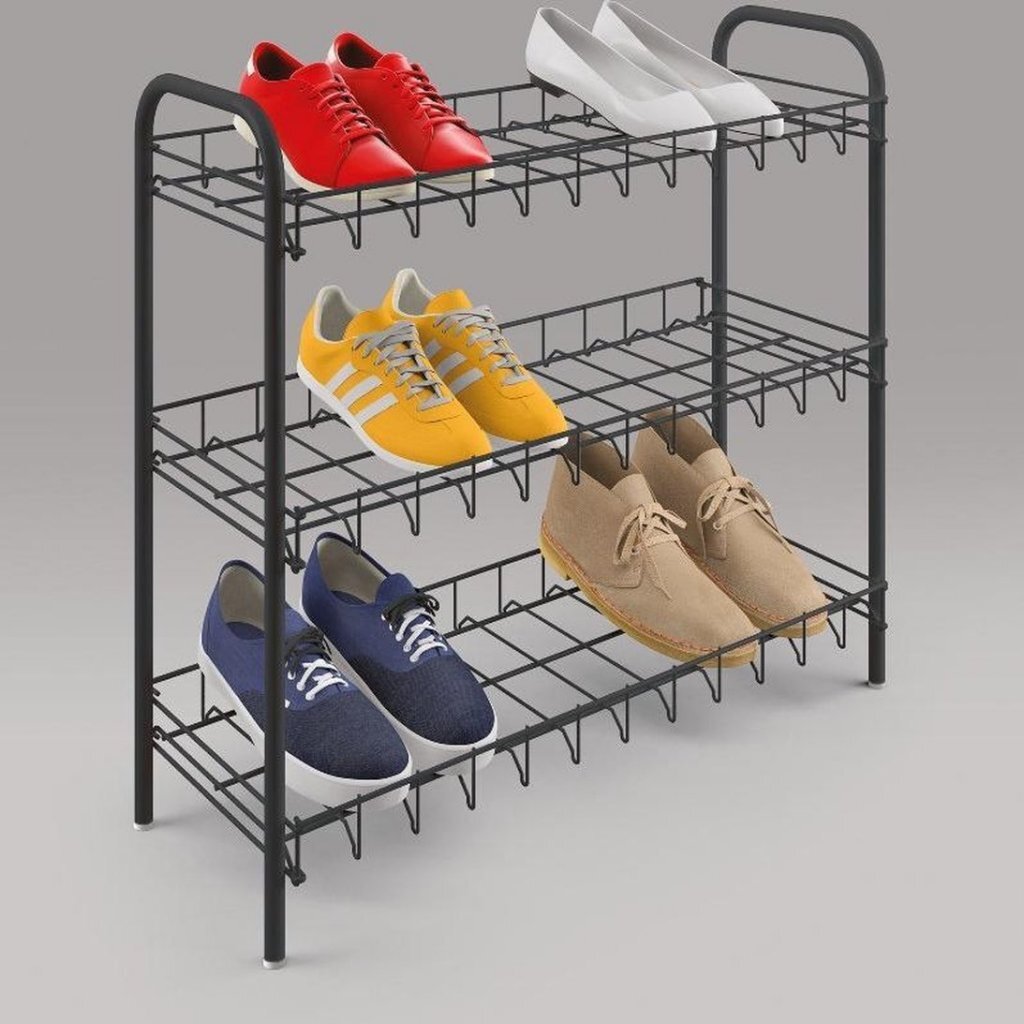 Metaltex Shoe Schoenenrek 3 Etages 64x23x59 cm Zwart