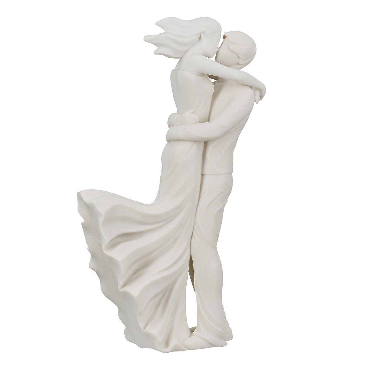 Figuur "Paar in de wind" H. 30,5 cm