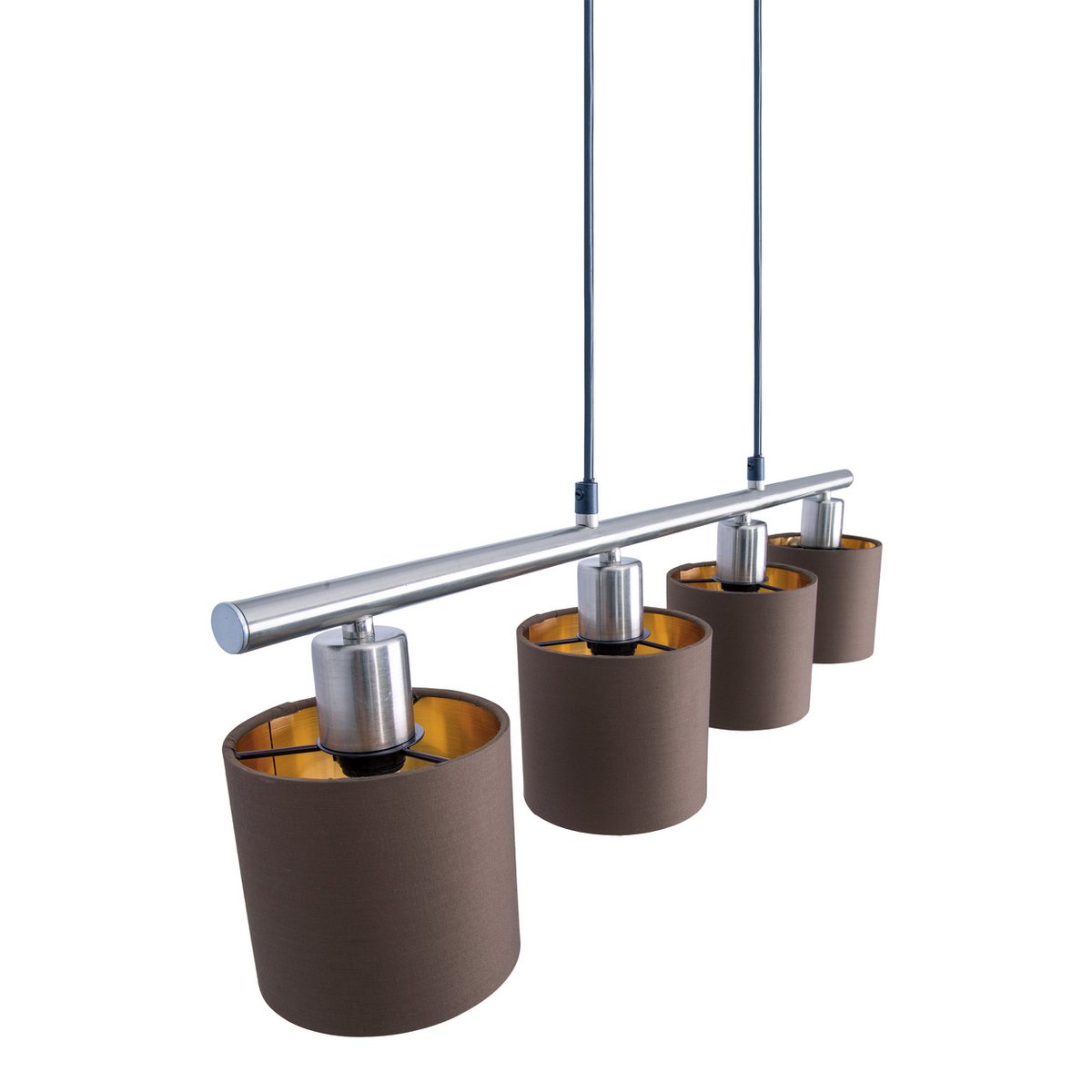 Hanglamp "Maron" 4 spots lengte 71,5 cm Bruin