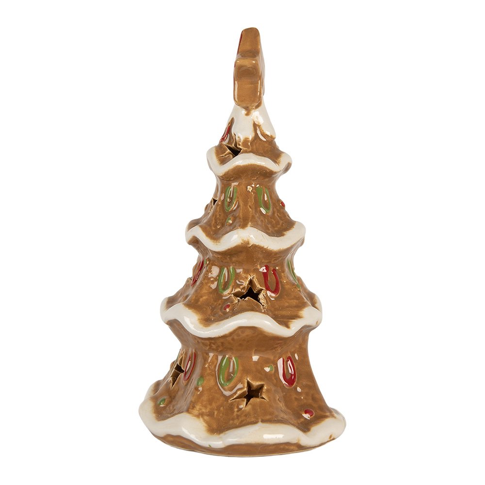 Waxinelichthouder kerstboom 11x8x17 cm