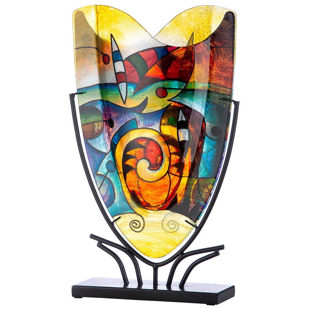 Glassoort ovale siervaas "Verona"