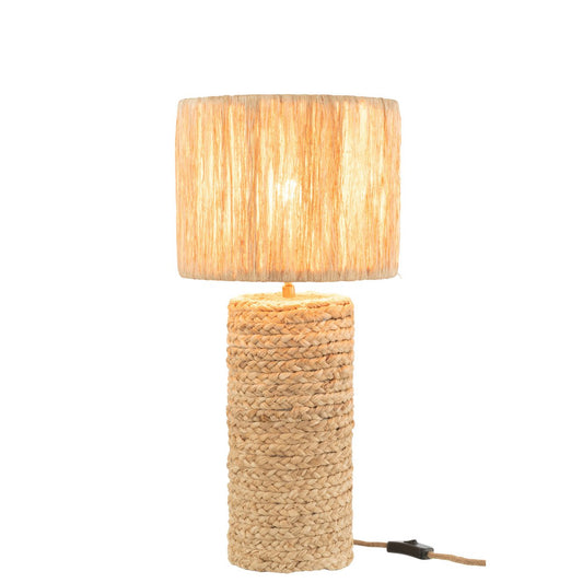 J-Line tafellamp Bananenbladeren - jute - naturel