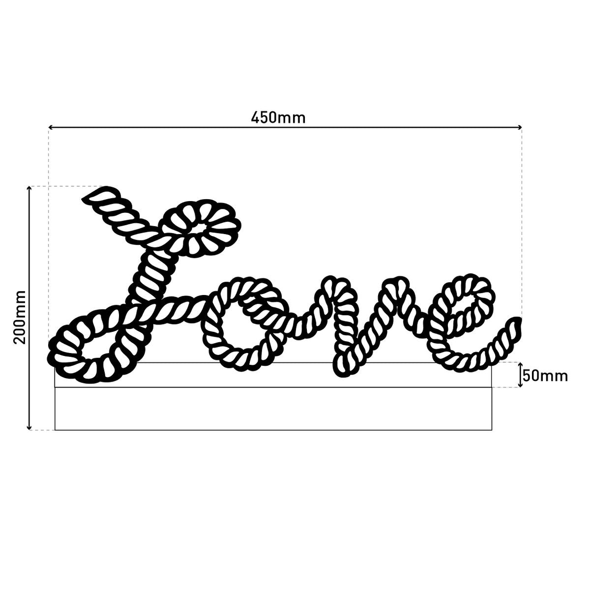 LED tafellamp "Love" H 20cm