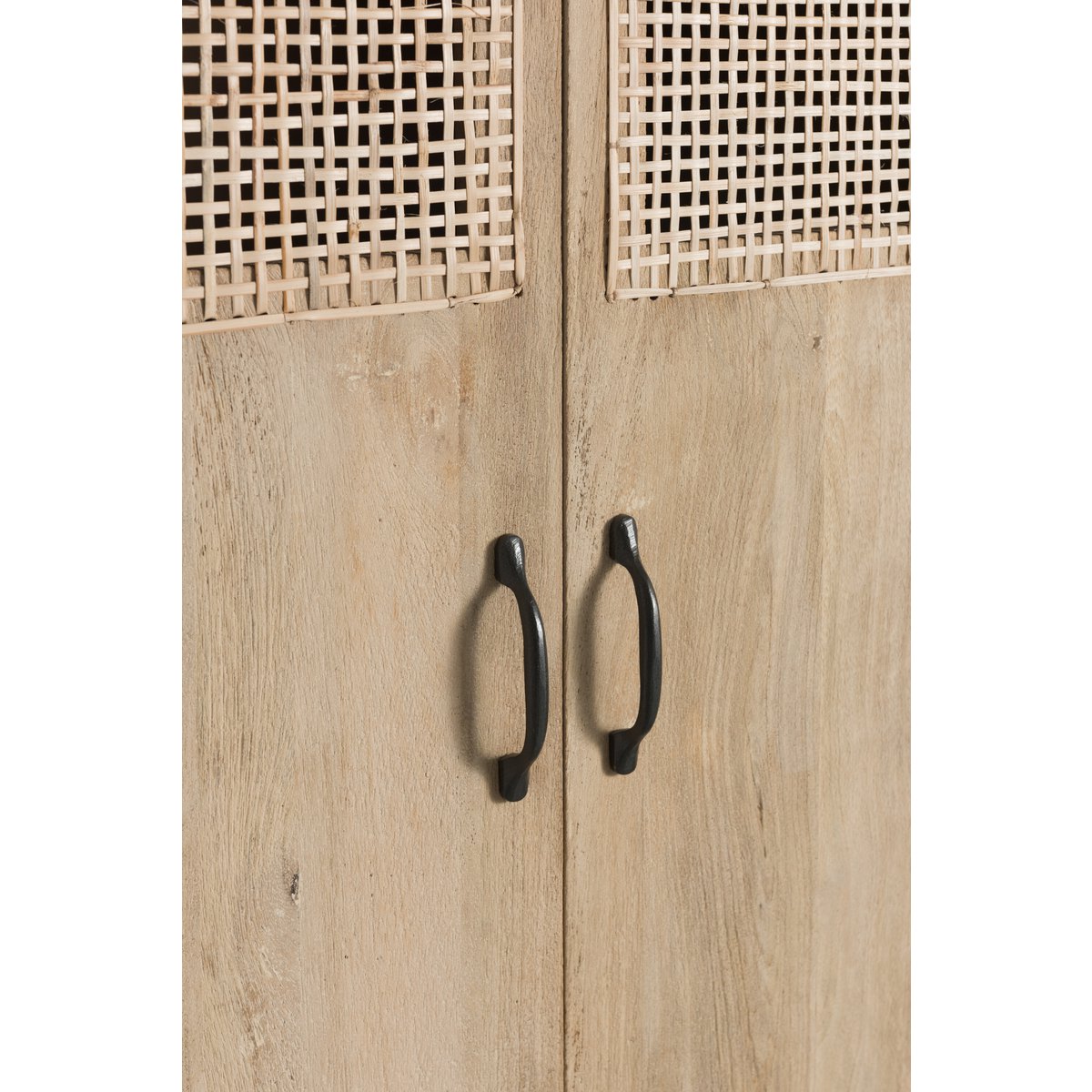 J-Line Kledingkast 3 deuren + 4 laden - hout - naturel