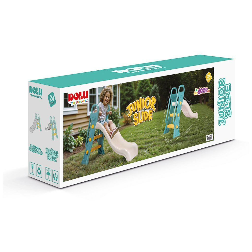 Dolu Junior Glijbaan 60.5x135x90 cm Wit/Groen