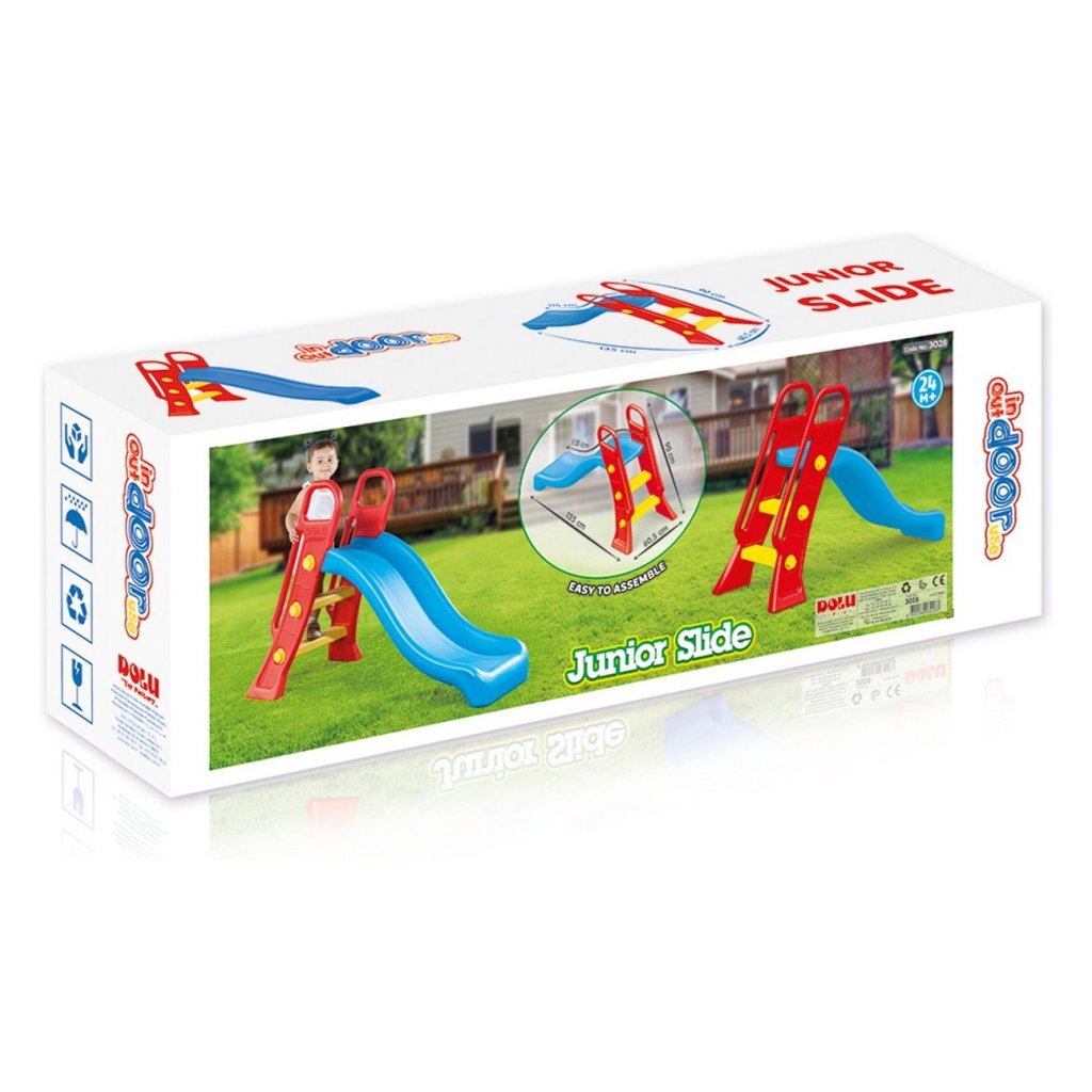 Dolu Junior Glijbaan 60.5x135x90cm Blauw/Rood