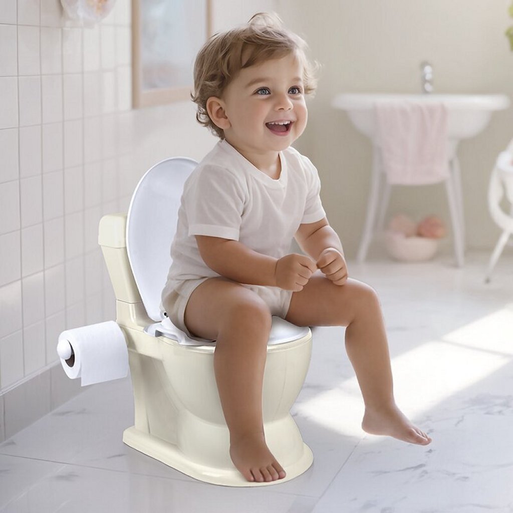 Dolu WC Plaspotje + Licht en Geluid Beige