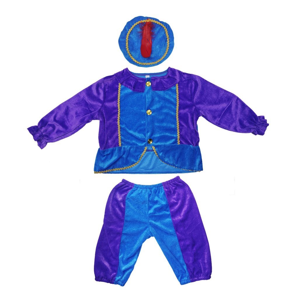 Pietenpak 110-116 Paars/Blauw