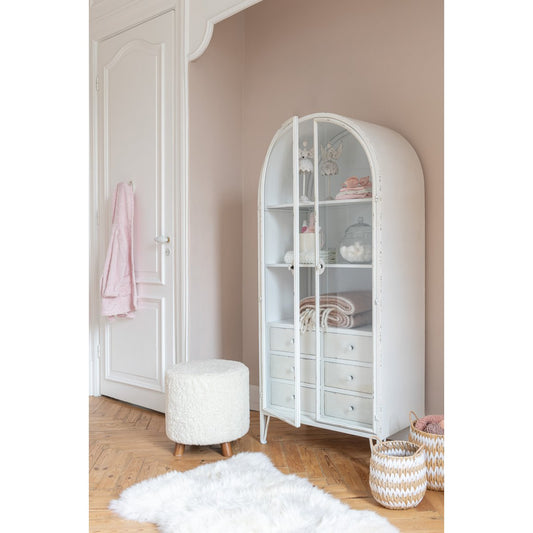 J-Line Poef Schaap Poot Polyester Wit