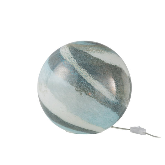 J-Line lamp Dany Strepen Rond - glas - blauw/groen - large