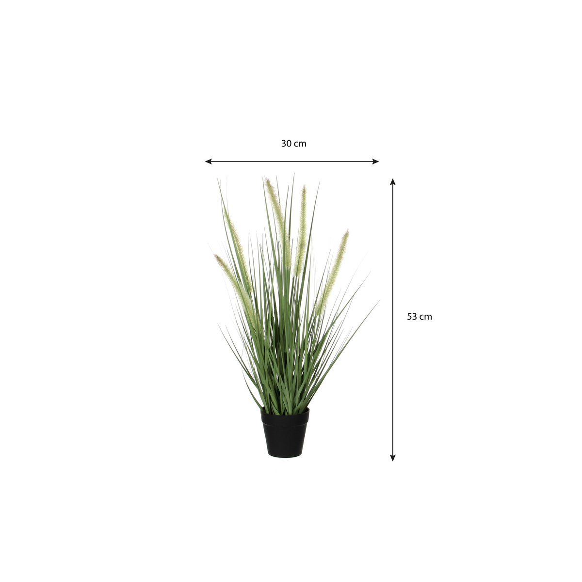 Dogtail Gras Kunstplant - H53 x Ø30 cm - Groen