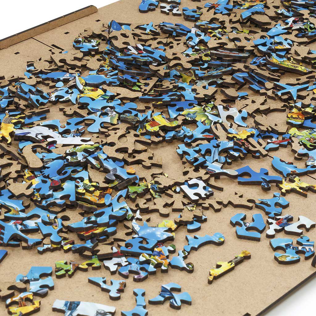 Houten Legpuzzel Wereldkaart in kleur