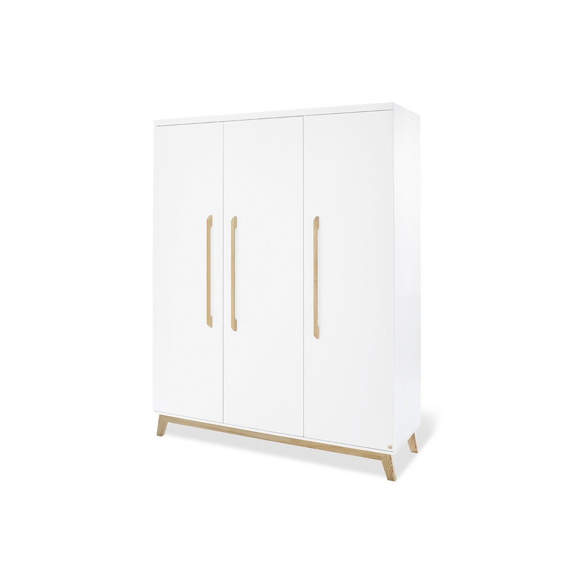 Set 'Riva' breed groot, incl. wandplank 4 delen: ledikant, brede commode, grote kledingkast, wandplank