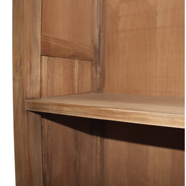 Boekenkast Met Trap-136x40x235-Naturel-Teak