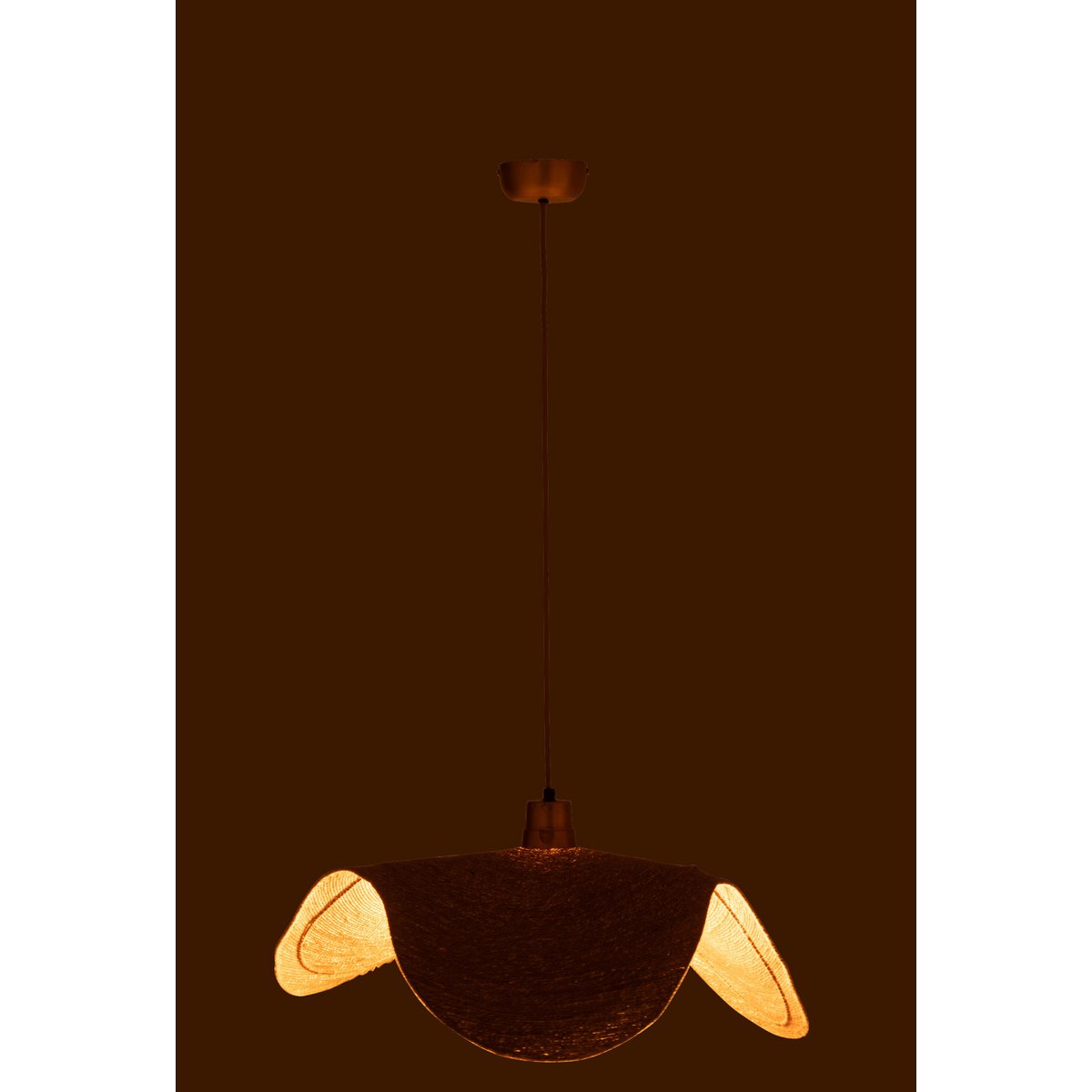 J-Line hangende Lamp Moon - jute - naturel - medium