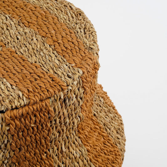 Opbergmand met Deksel Tacoma - H47 x Ø50 cm - Jute - Geel