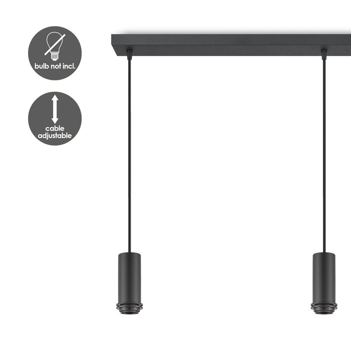 Hanglamp Canvas-Xxl Beam 3L - Wit - 50cm