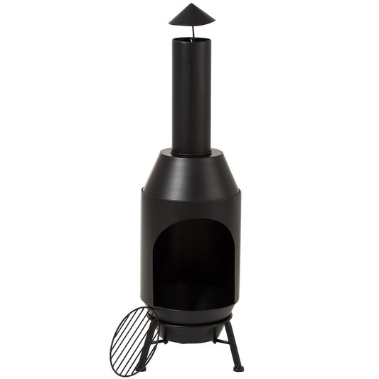 J-Line buitenhaard- vuurkorf- metaal - zwart