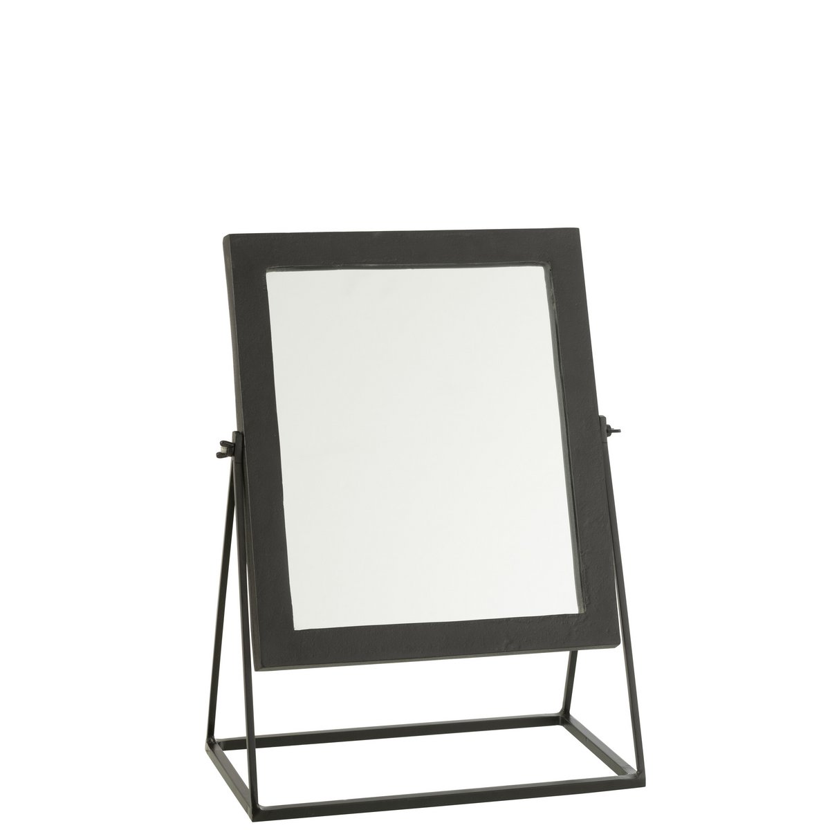 J-Line spiegel Vierkant Op Voet - metaal - zwart - 34 x 20 cm