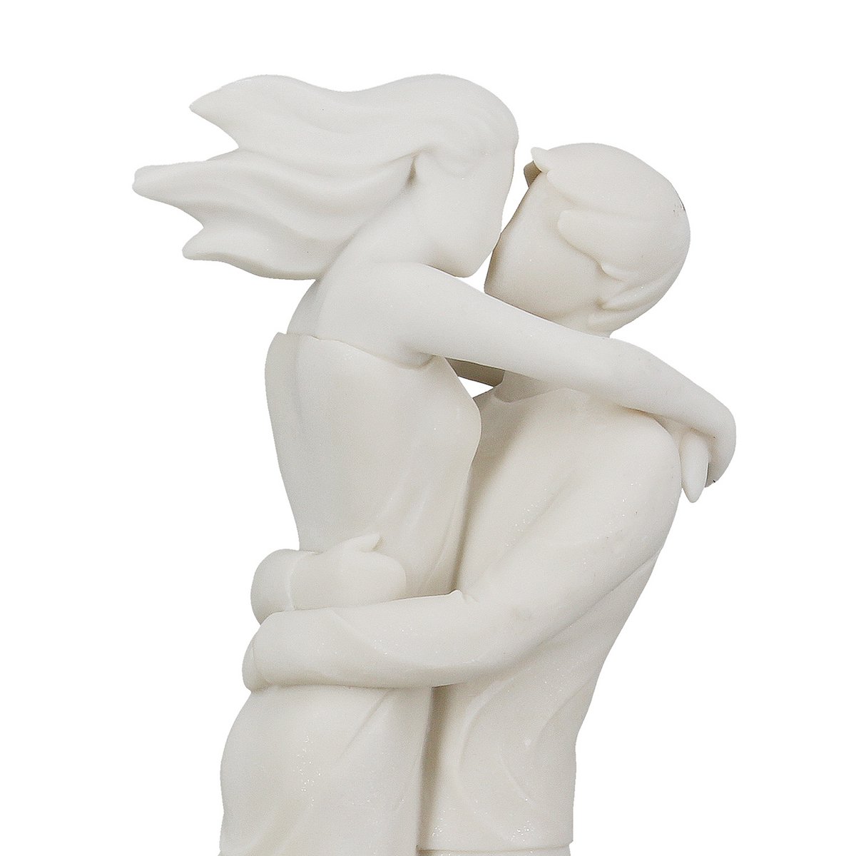 Figuur "Paar in de wind" H. 30,5 cm