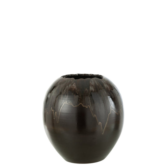 J-Line bloempot - keramiek - bruin - medium -  Ø 40 cm