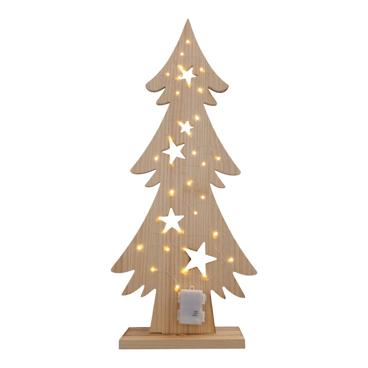 Houten Kerstboom Hoogte 80cm met LED