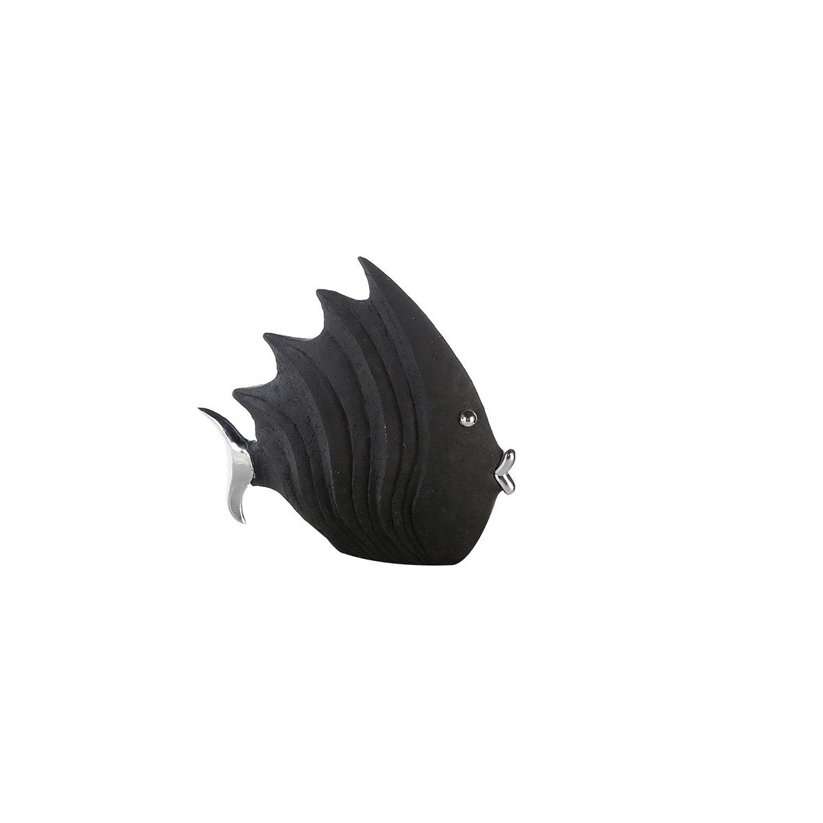 Figuur "Fish" zwart H26 L29cm