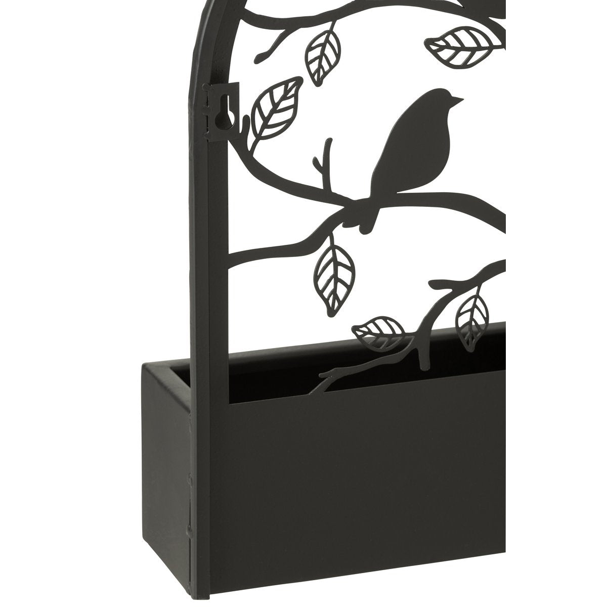 J-Line bloempot Vogels - metaal - zwart - Ø 8.5 cm