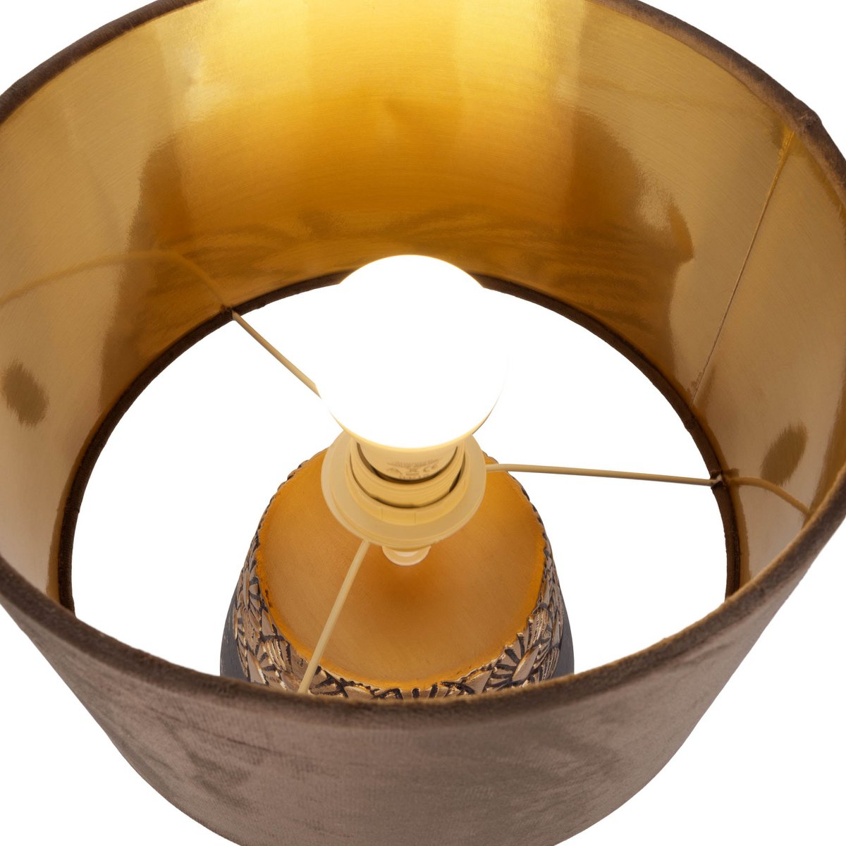 Tafellamp "Bronco" 39 cm hoog Donkerbruin