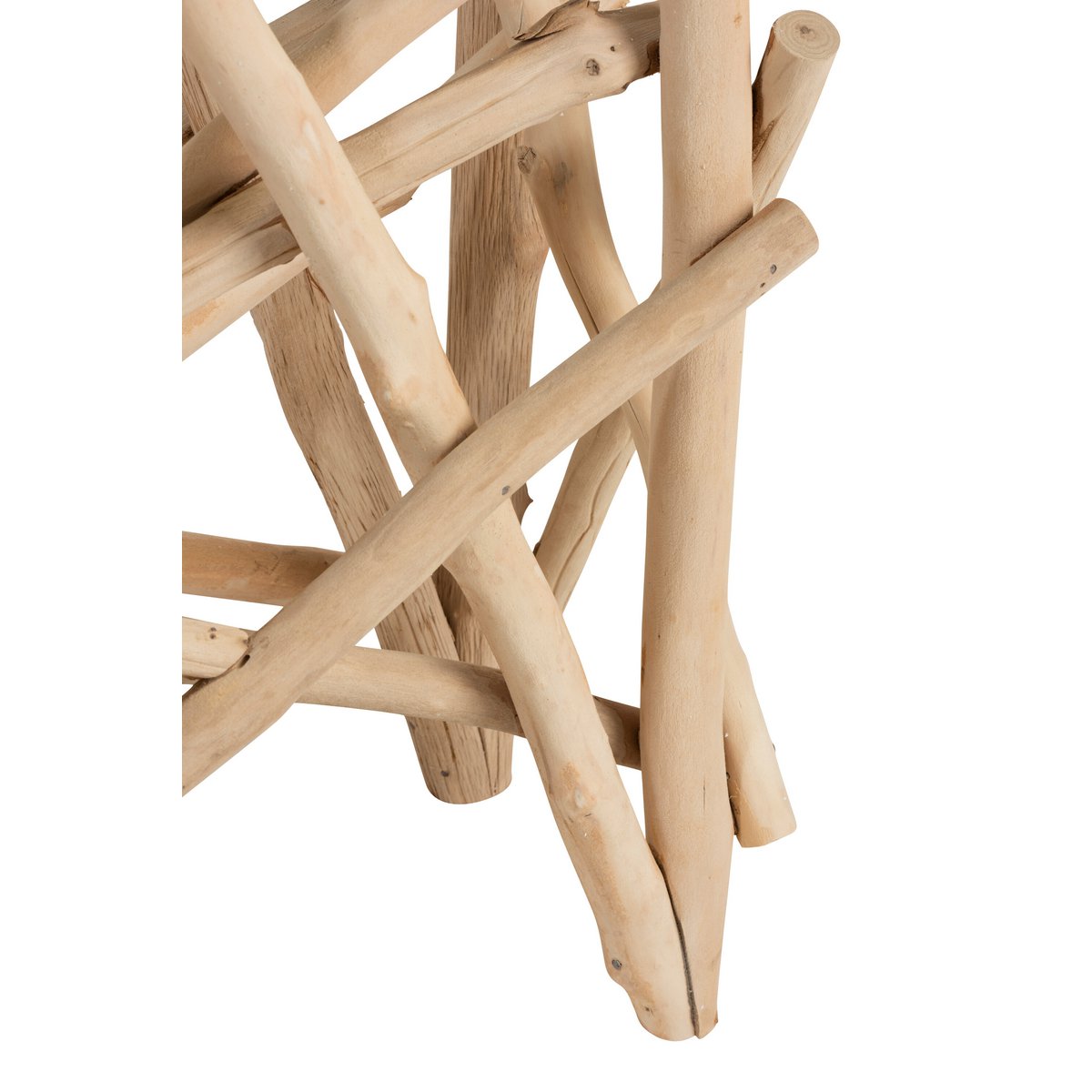J-Line console Rechthoek Takken - hout/glas - naturel