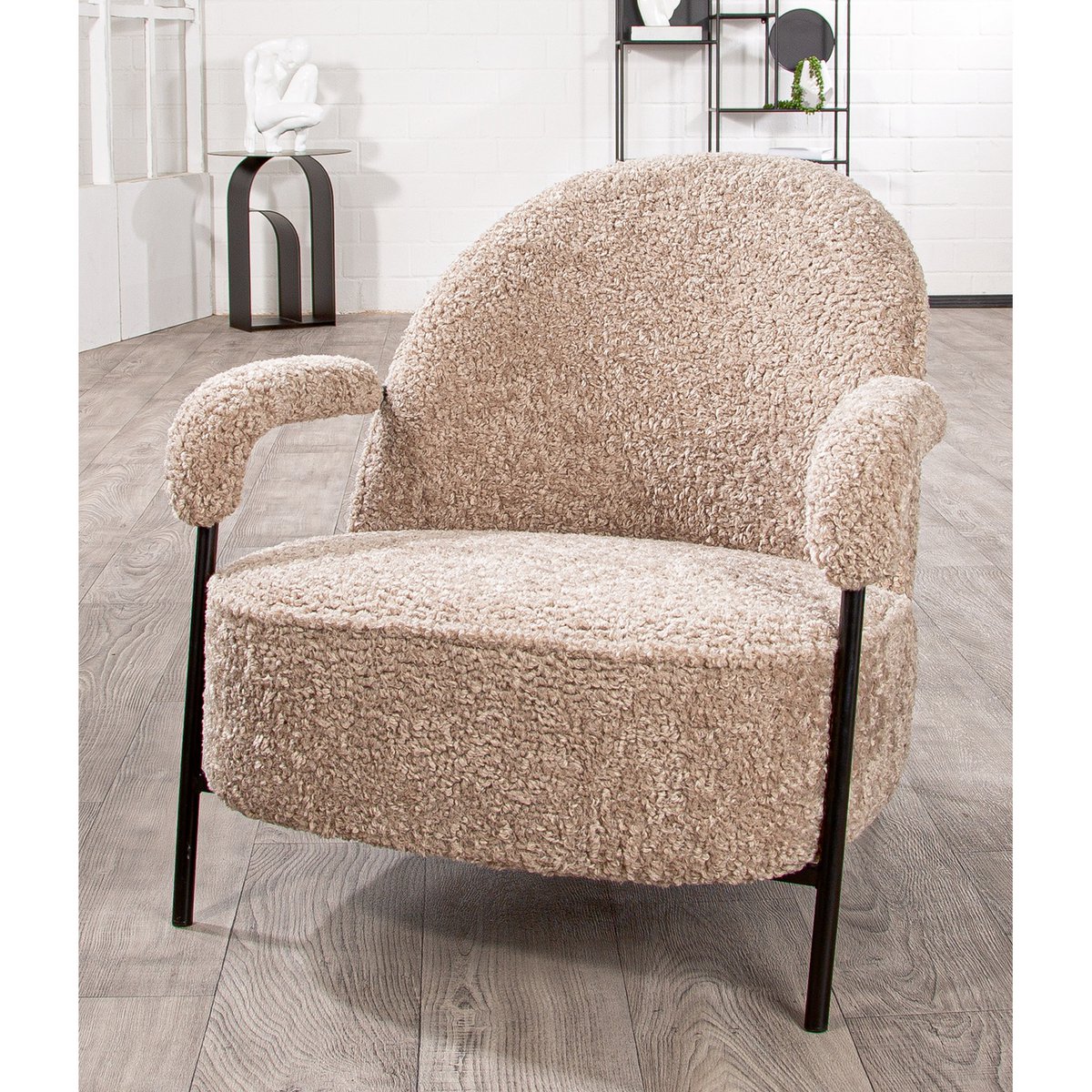Stoel / fauteuil ovina beige H 79 cm
