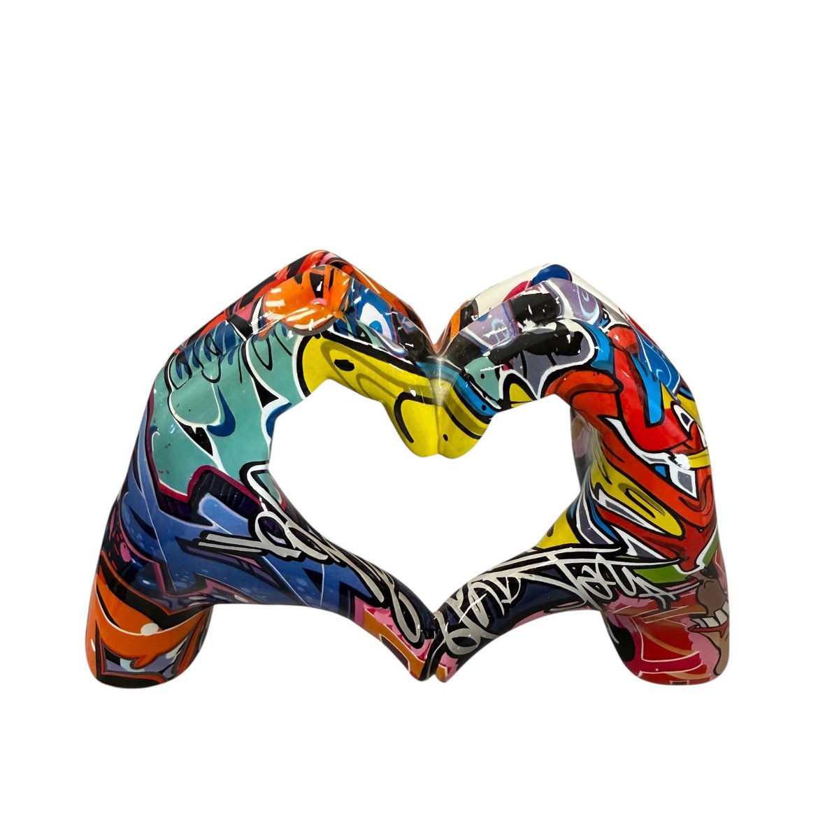 Hand Hart Kleurrijk 19x7x11cm