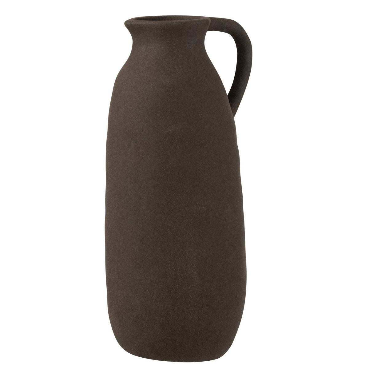 J-Line vaas Kruik - keramiek - zwart - large - 36 cm hoog