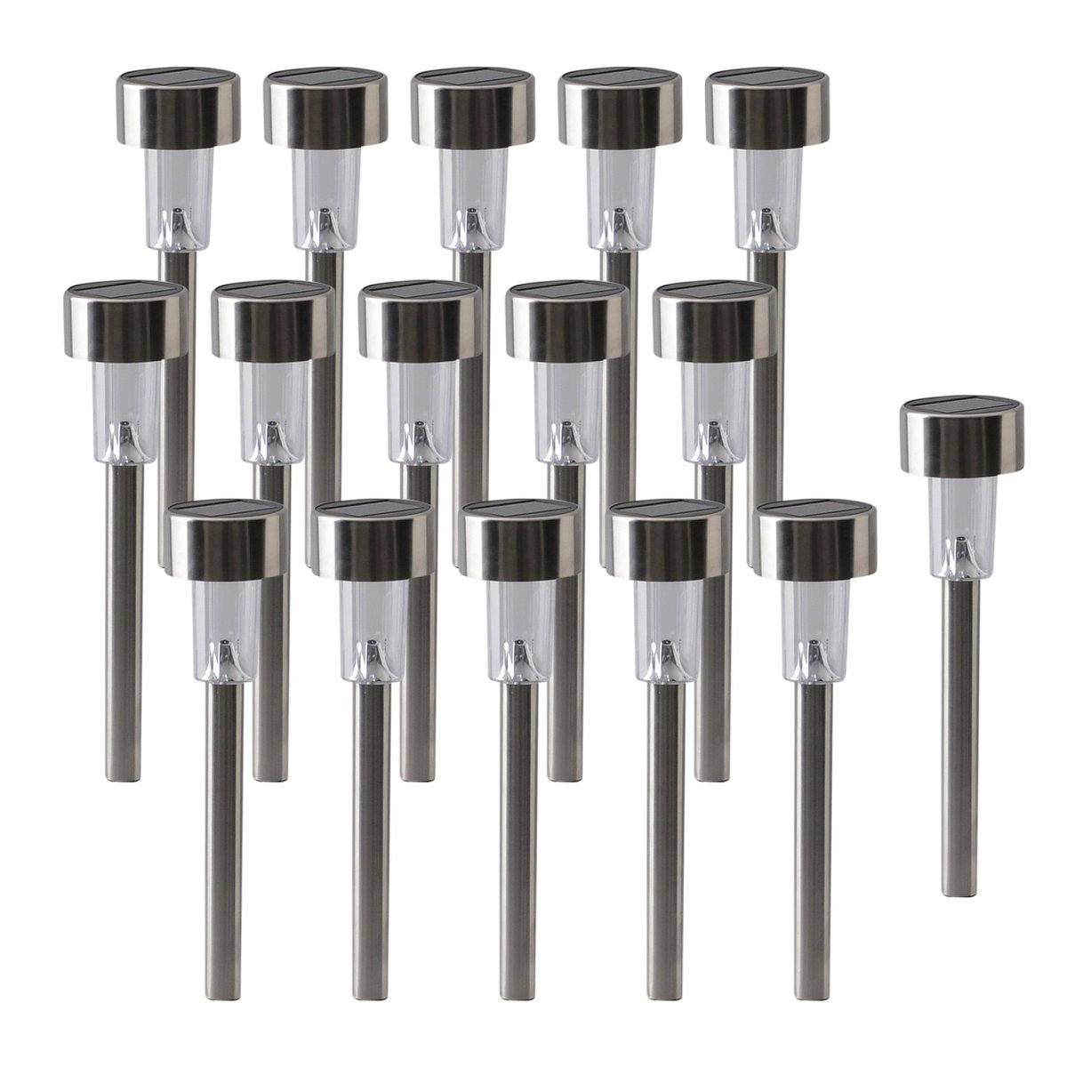 16-delige set LED-Solar-Tuinverlichting