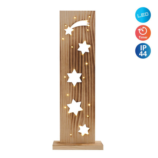 Houten Bord "Stars" Hoogte 60cm met LED