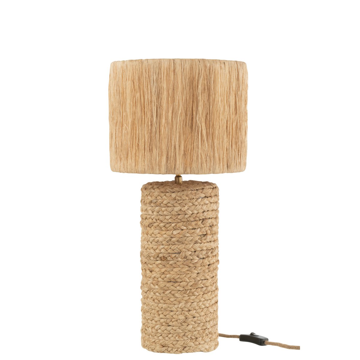 J-Line tafellamp Bananenbladeren - jute - naturel