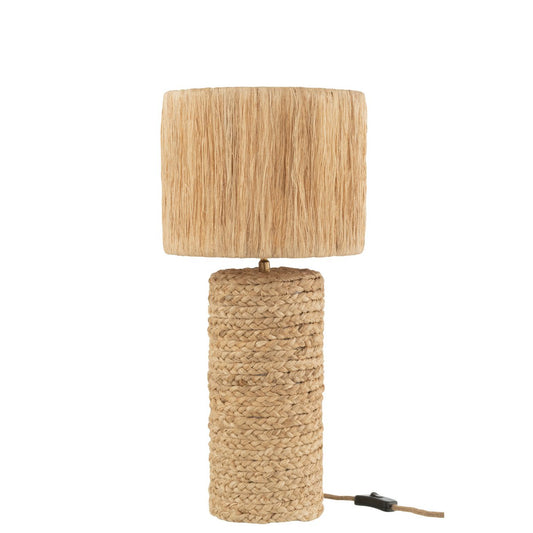 J-Line tafellamp Bananenbladeren - jute - naturel