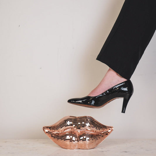Ornament Disco-Lips Rose Gold