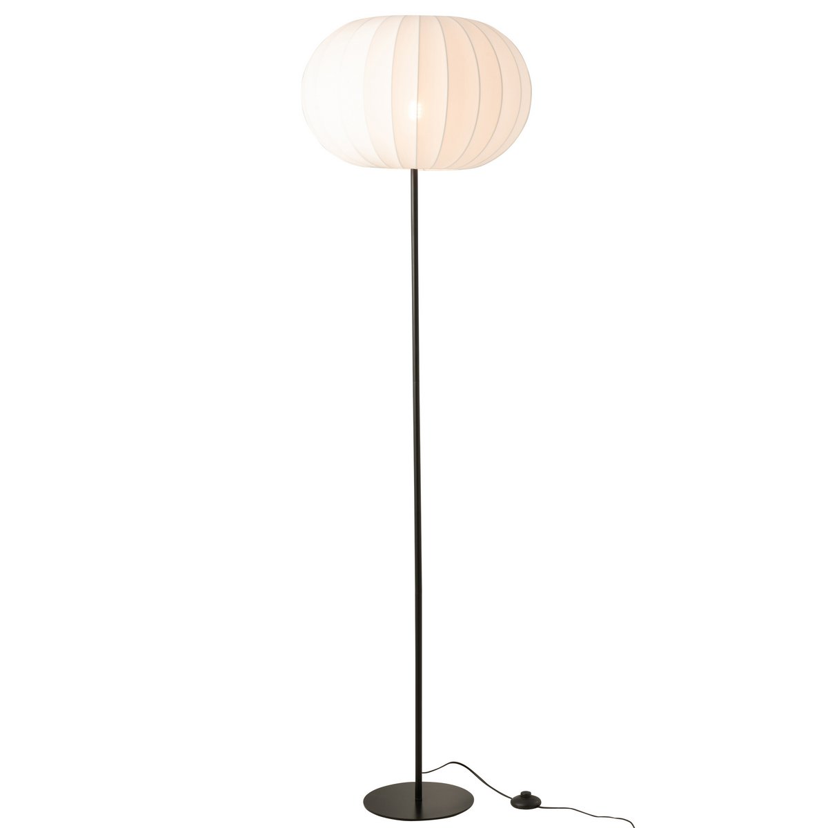 J-Line Staanlamp Lantaarn Metaal/Textiel Wit Large