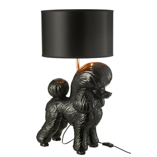 J-Line lamp Hond Poodle - polyresin - zwart