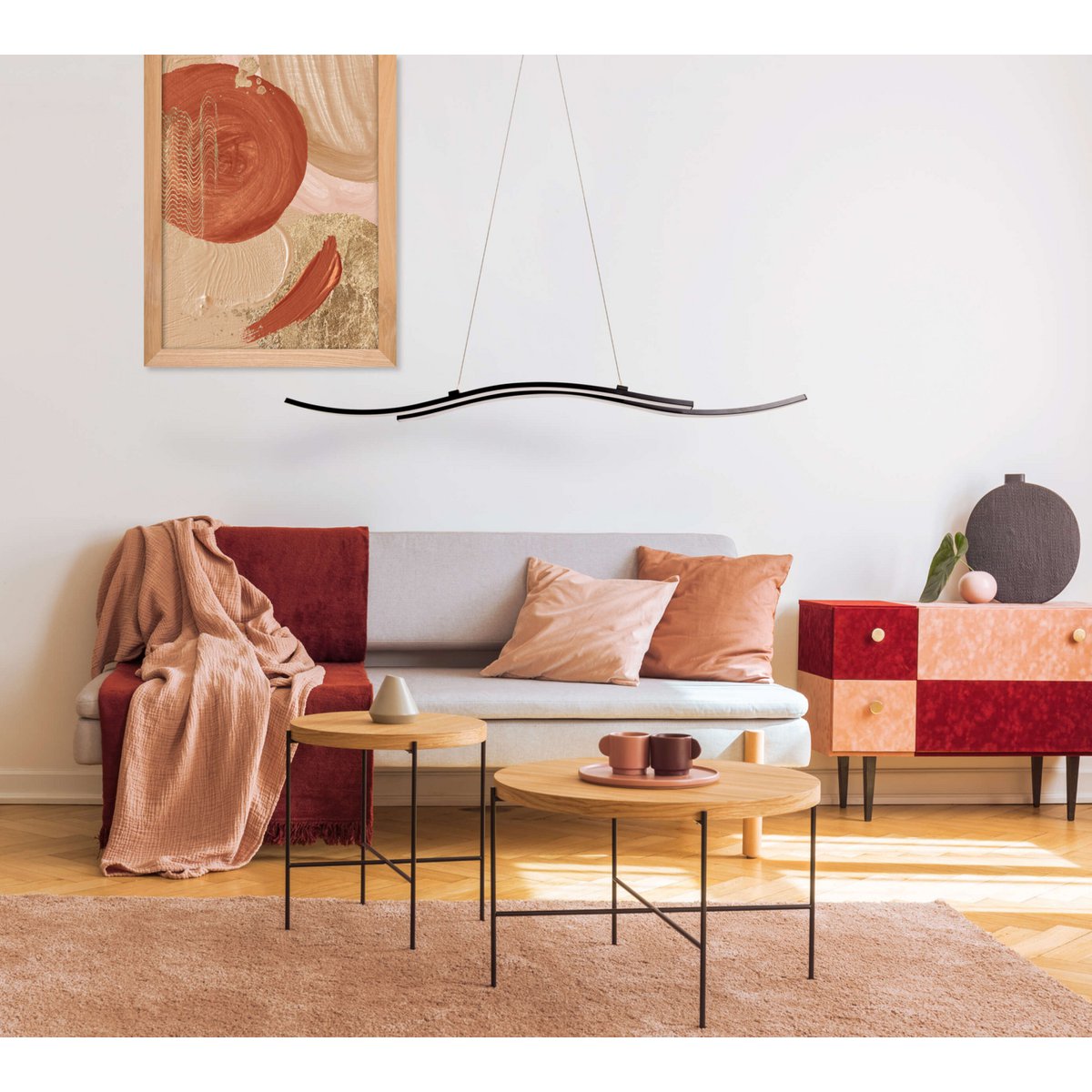 Hanglamp "Onda" LED 96cm lengte
