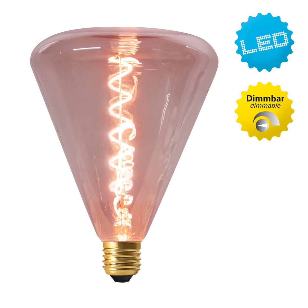 LED-lamp "Dilly" E27 rood/roze 4 Watt dimbaar