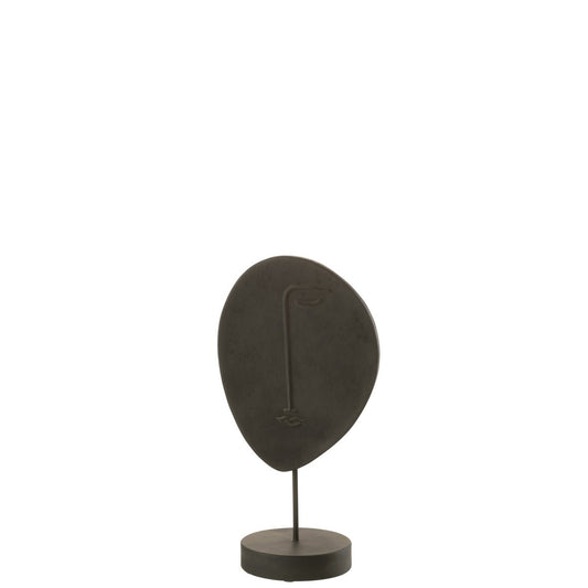 J-Line Hoofd Plat Op Voet Poly Zwart Small